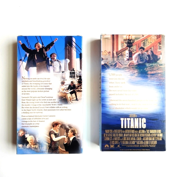 Titanic VHS 2-Tape Set 1997 Edition by Paramount, Directed by James Cameron - Picture 10 of 10